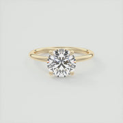 Round Cut Moissanite Solitaire Engagement Ring